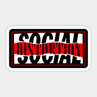 Social distortion logo design Sticker